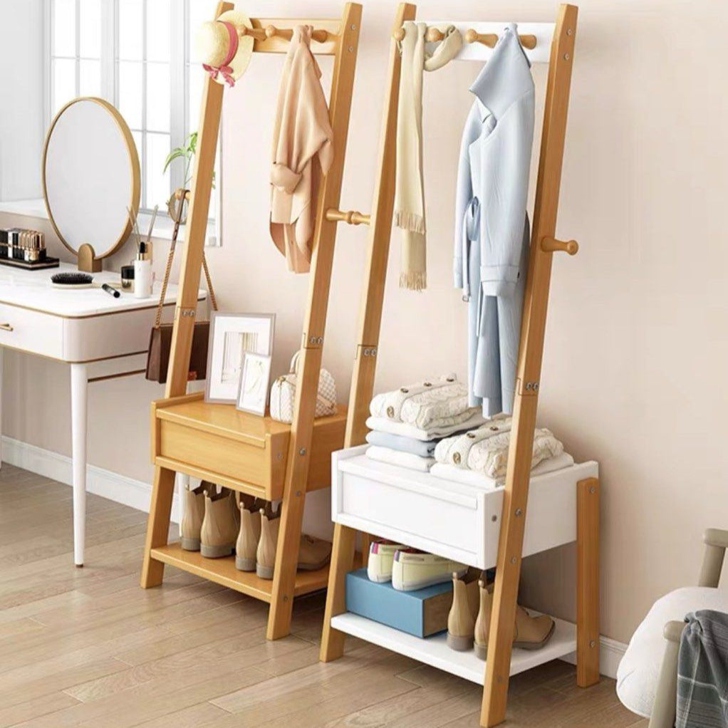 DORIVAL Minimalist Solid Wood Ladder Shelf - Radical Homes Singapore