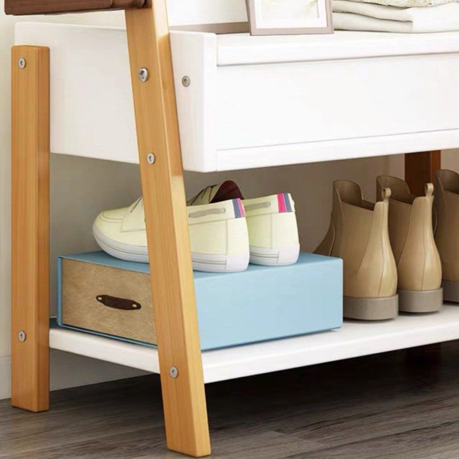 DORIVAL Minimalist Solid Wood Ladder Shelf - Radical Homes Singapore
