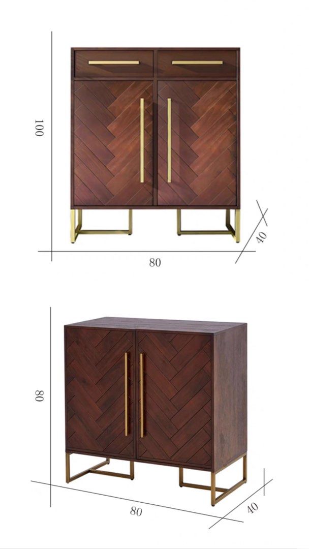 ACAVIER Herringbone Shoe Cabinet - Cassa Haus Singapore