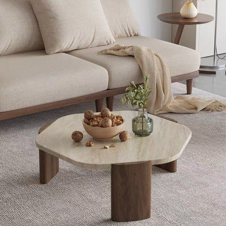 WALLY Travertin Coffee Table - Radical Homes Singapore