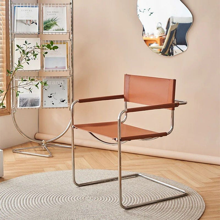 ELDREN Leather Dining Armchair (Set of 2) - Cassa Haus Singapore