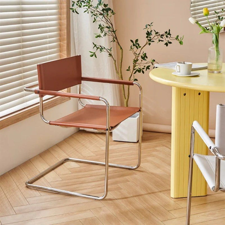 ELDREN Leather Dining Armchair (Set of 2) - Cassa Haus Singapore