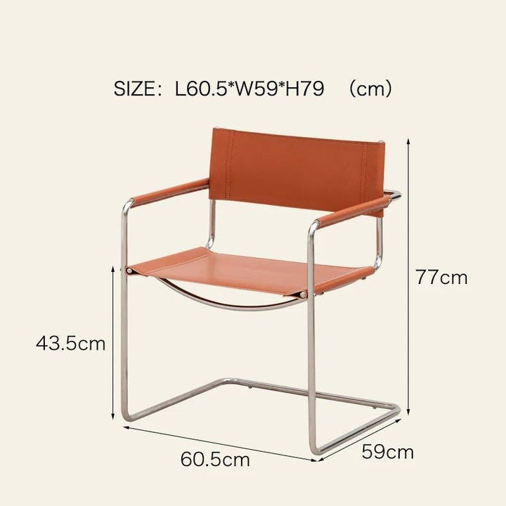 ELDREN Leather Dining Armchair (Set of 2) - Cassa Haus Singapore