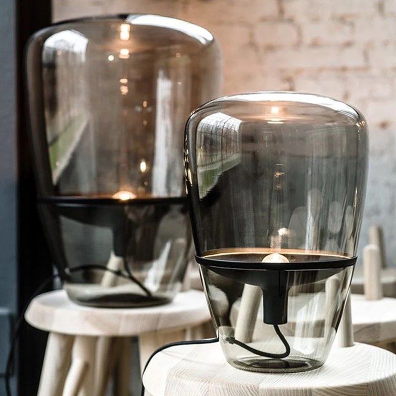 SANJOE Glass Shade Table Lamp - Radical Homes Singapore