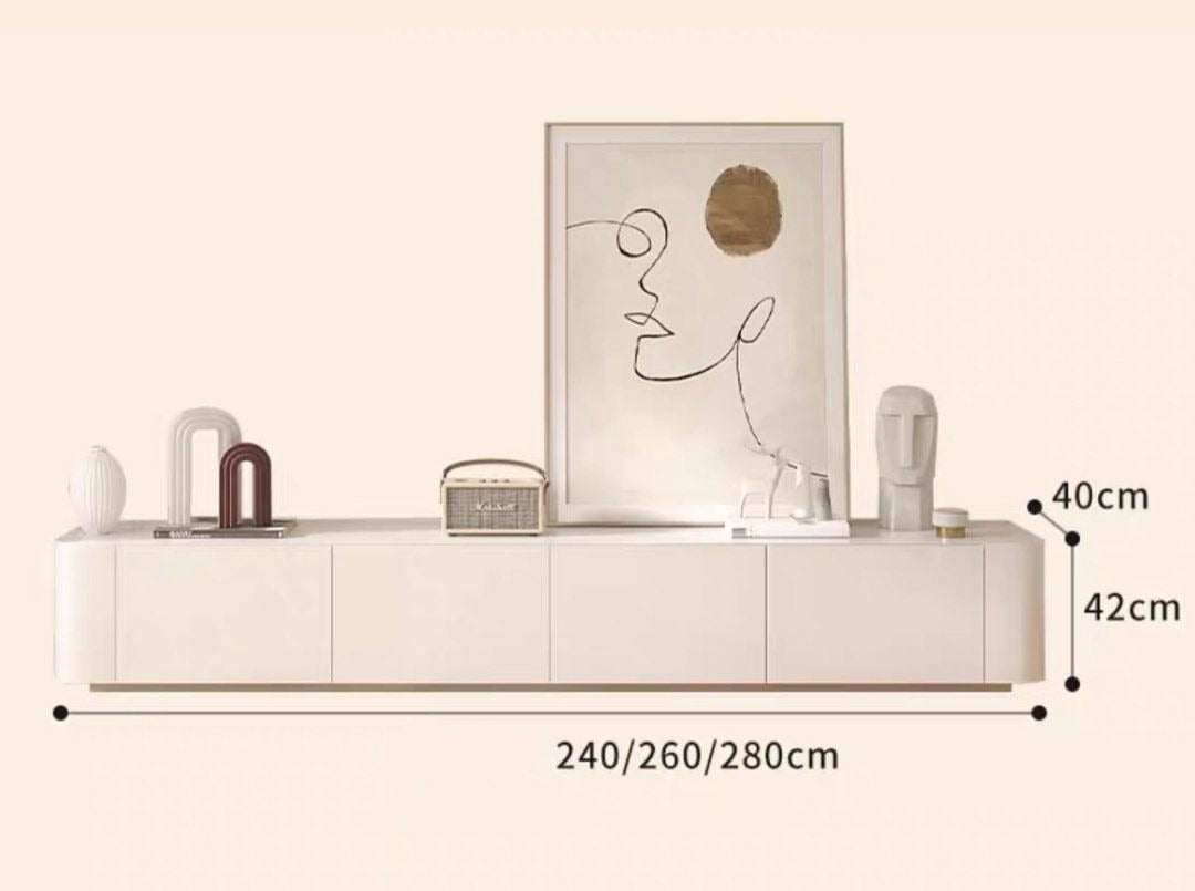 TAVIN Modern TV Console & Coffee Table - Radical Homes Singapore