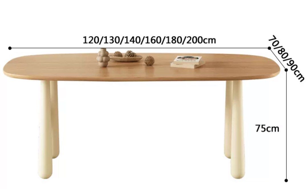 DHRUVA Japandi Solid Wood Dining Table - Radical Homes Singapore