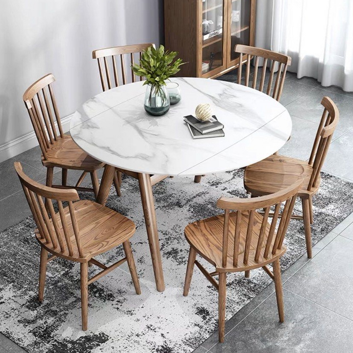 SHEPHERD Modern Round Extendable Dining Table - Radical Homes Singapore
