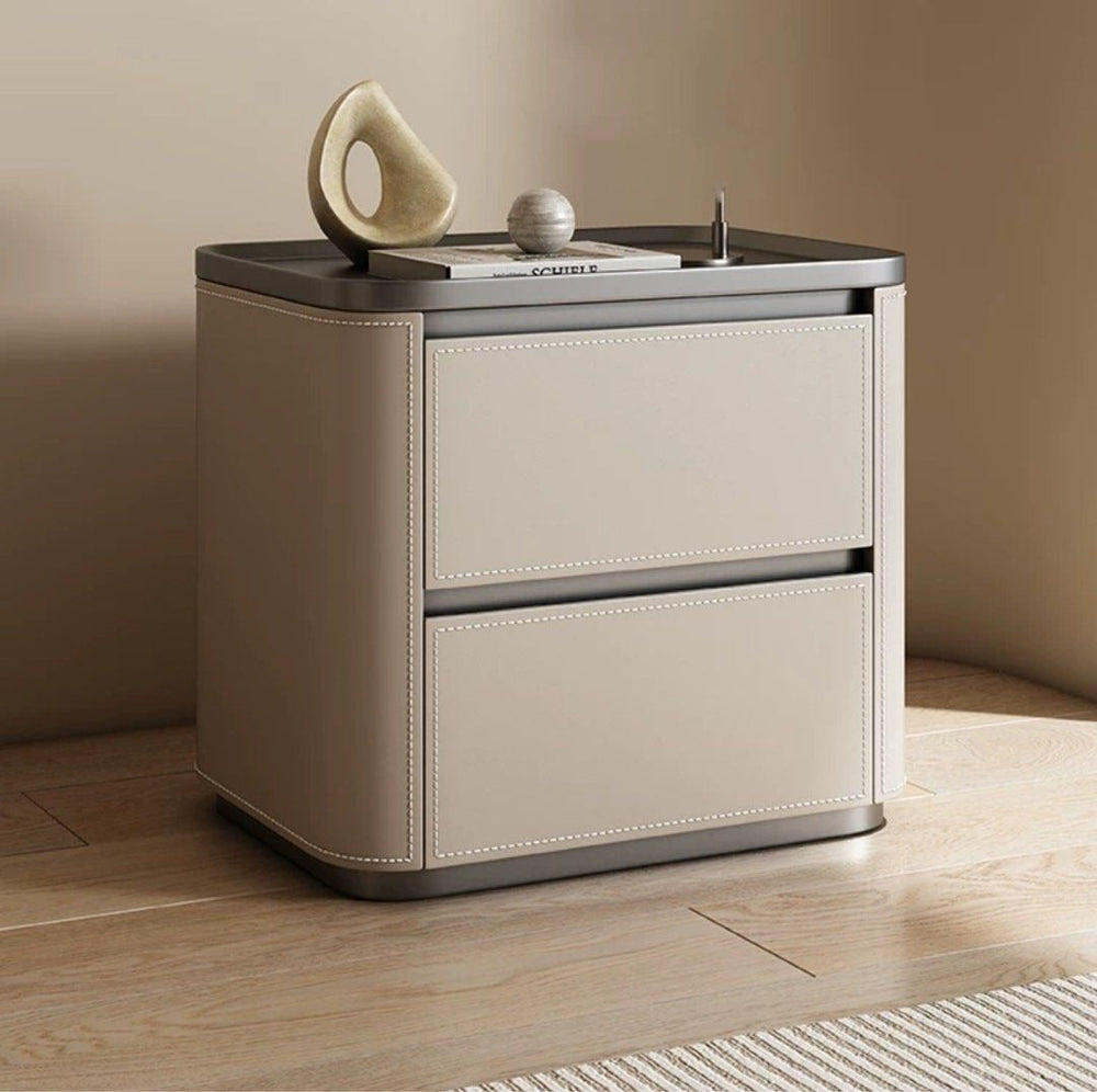 LECTER Modern Leather Side Table - Radical Homes Singapore