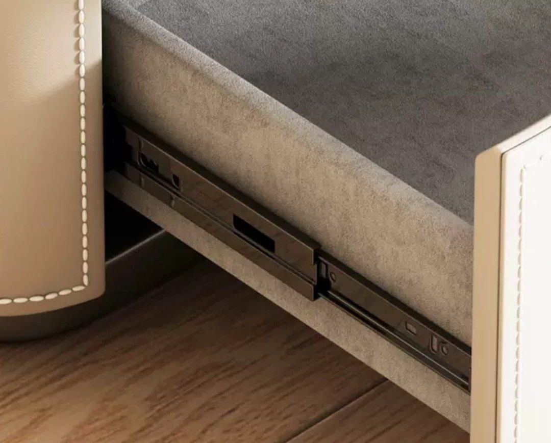 LECTER Modern Leather Side Table - Radical Homes Singapore