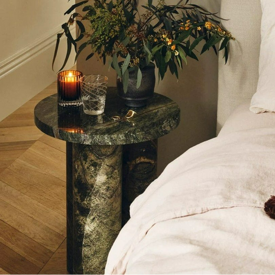 OREVAN Modern Round Marble Side Table - Cassa Haus Singapore