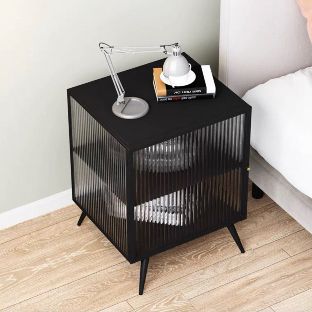 SECO Modern Glass Side Table / Cabinet - Radical Homes Singapore