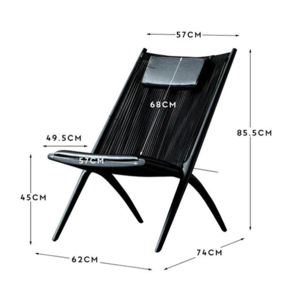 AVENRIC Solid Wood Lounge Chair - Cassa Haus Singapore