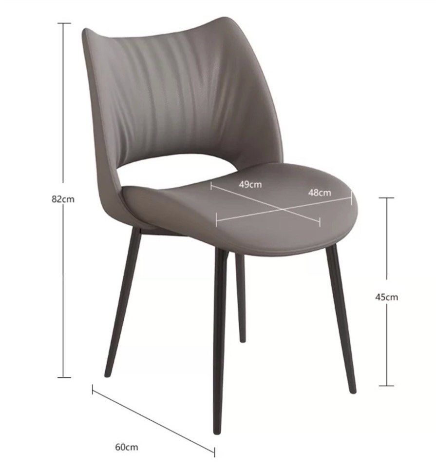 QUINZEL Modern Leather Dining Chair - Radical Homes Singapore