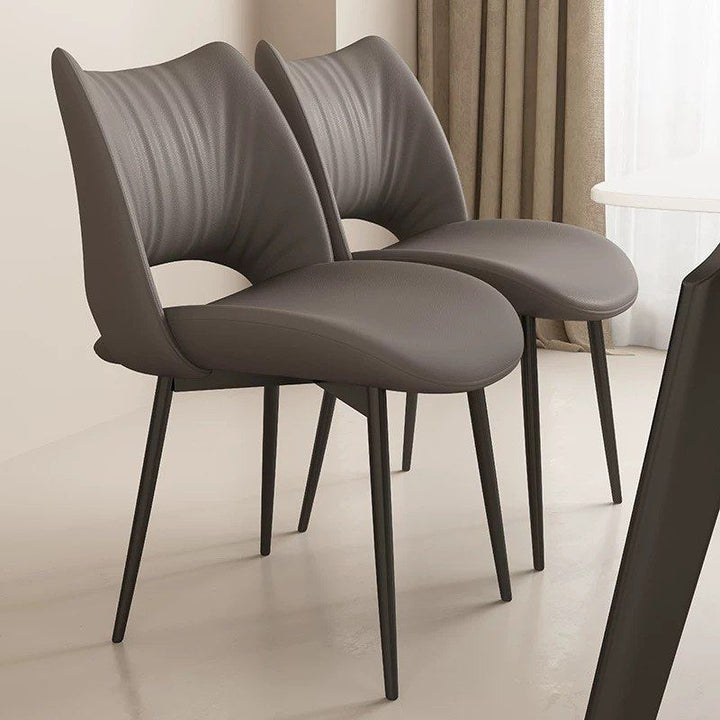 QUINZEL Modern Leather Dining Chair - Radical Homes Singapore