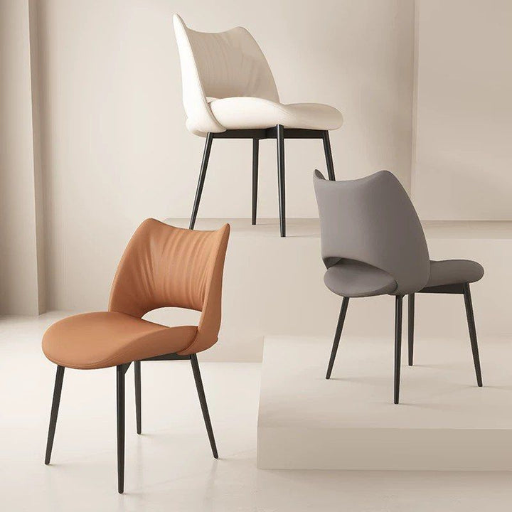 QUINZEL Modern Leather Dining Chair - Radical Homes Singapore