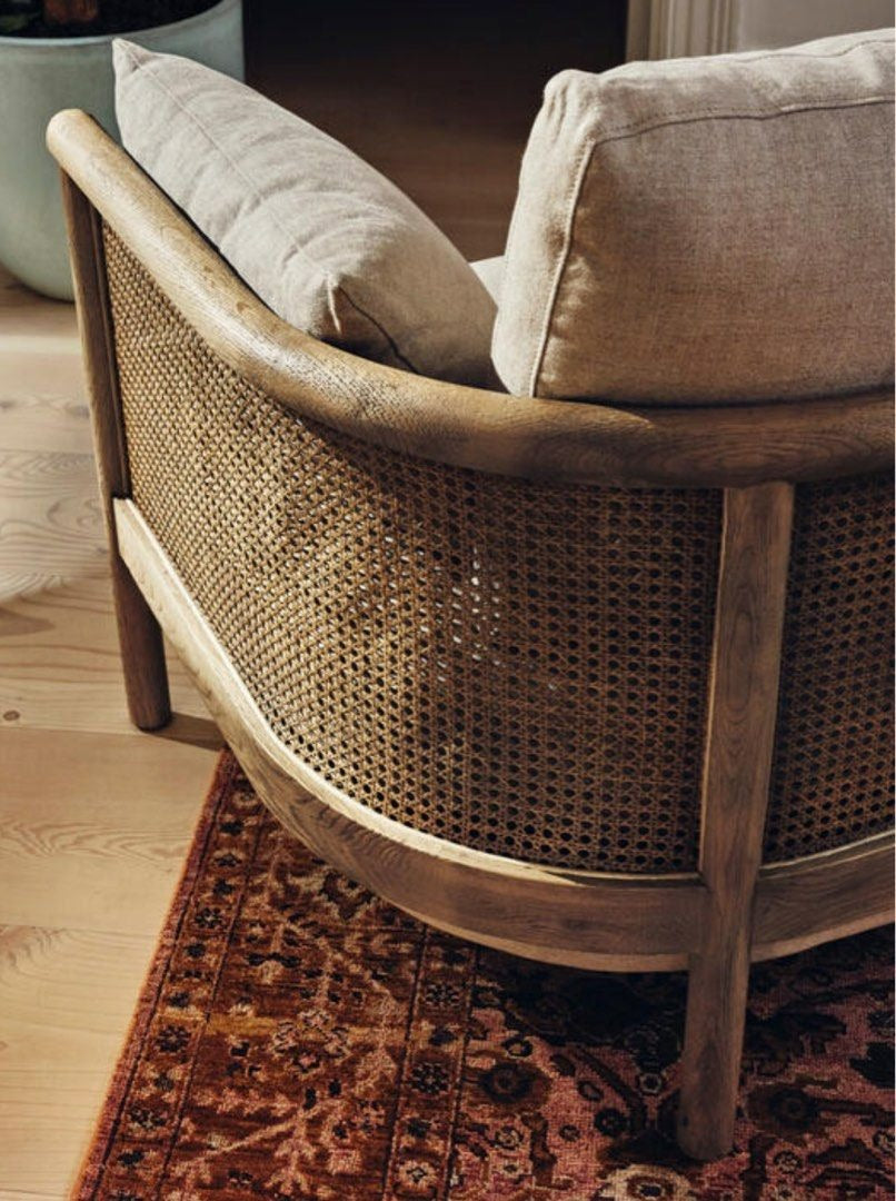 NINA Rattan Solid Wood Armchair - Radical Homes Singapore