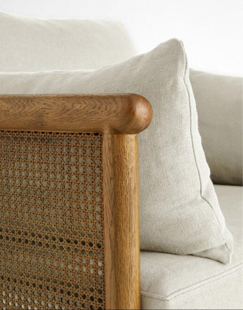 NINA Rattan Solid Wood Armchair - Radical Homes Singapore