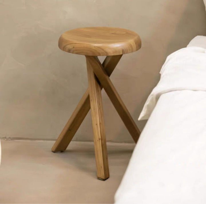 DIMAGGIO Rustic Solid Wood Side Table - Radical Homes Singapore