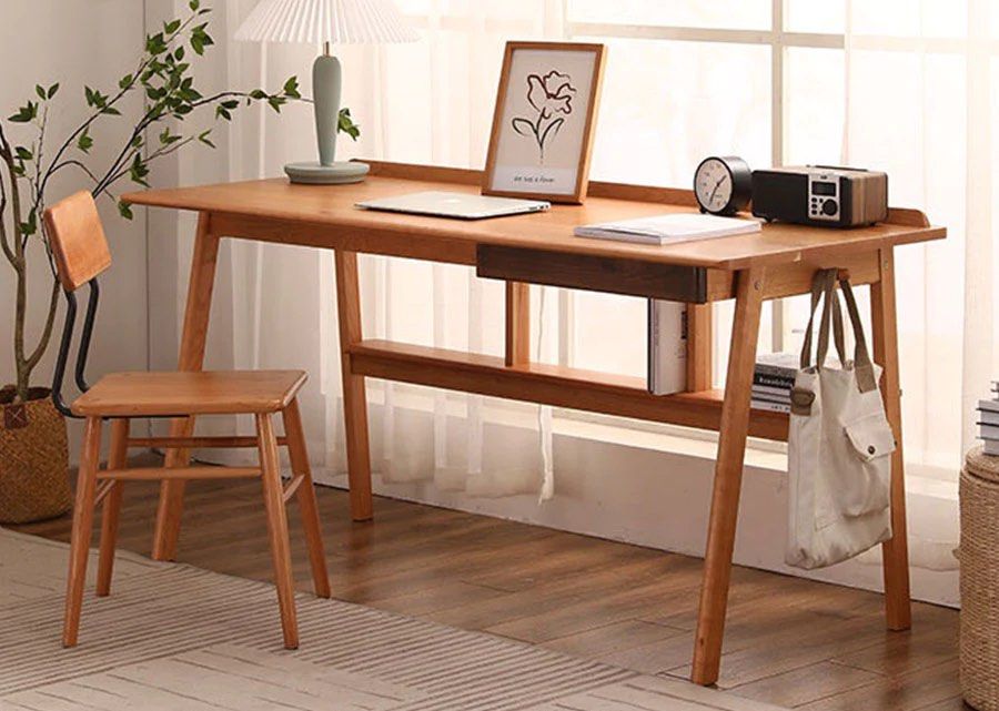 BERTON Solid Wood Desk - Radical Homes Singapore