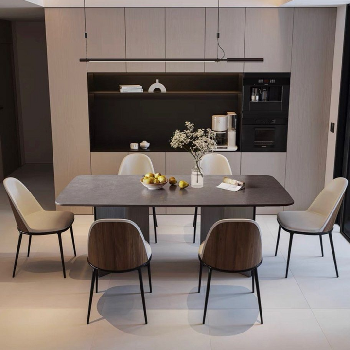 SKELTON Modern Sintered Stone Dining Table - Radical Homes Singapore