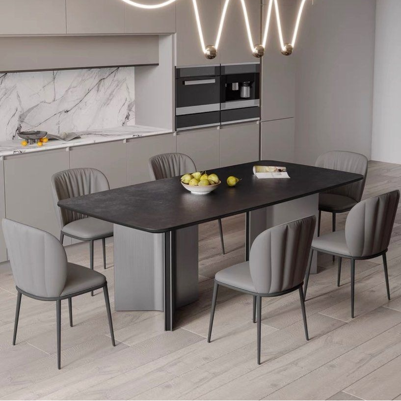 SKELTON Modern Sintered Stone Dining Table - Radical Homes Singapore