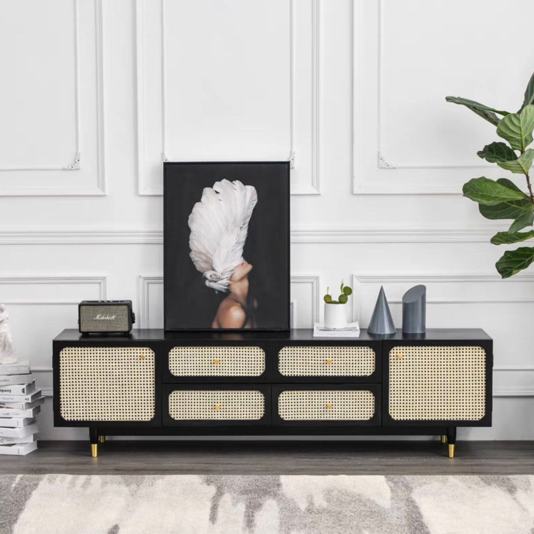 TIVOR Modern Rattan TV Console - Radical Homes Singapore