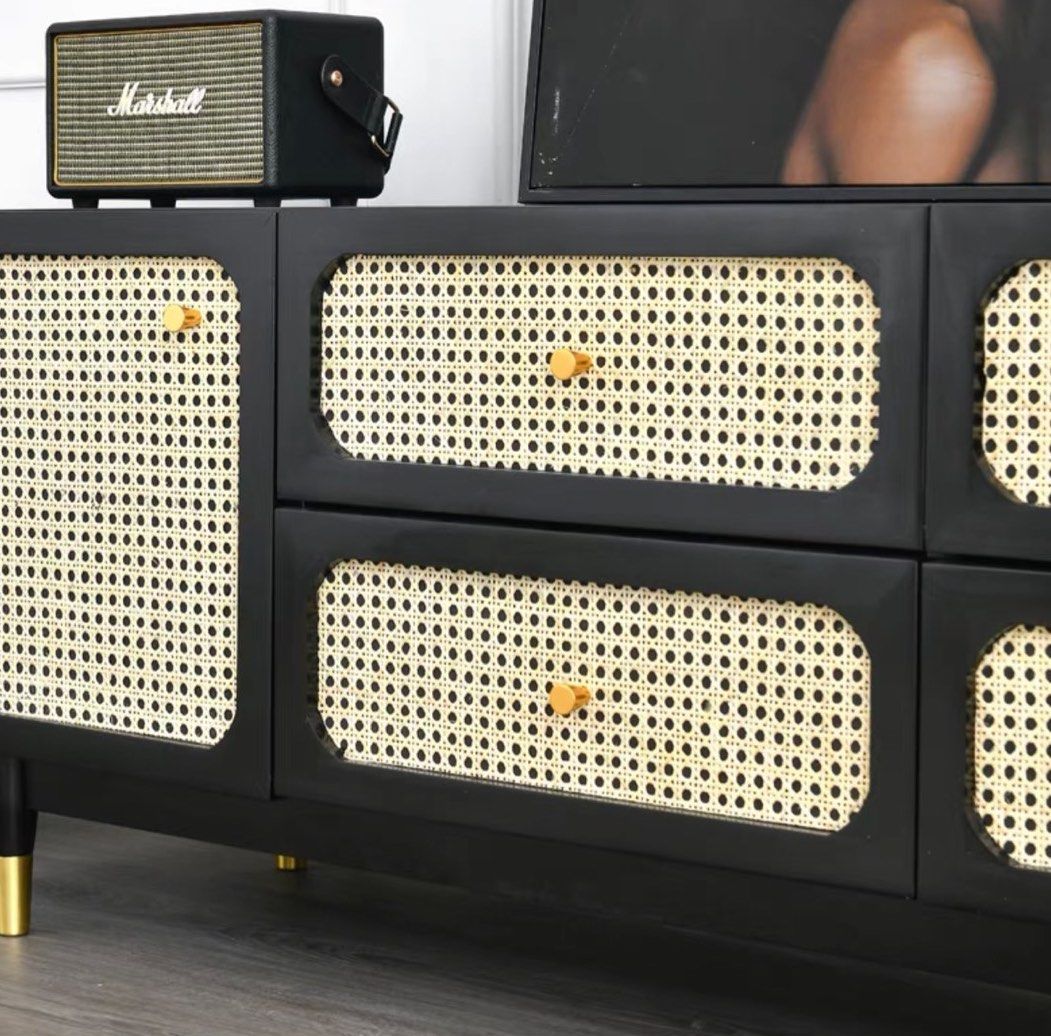 TIVOR Modern Rattan TV Console - Radical Homes Singapore