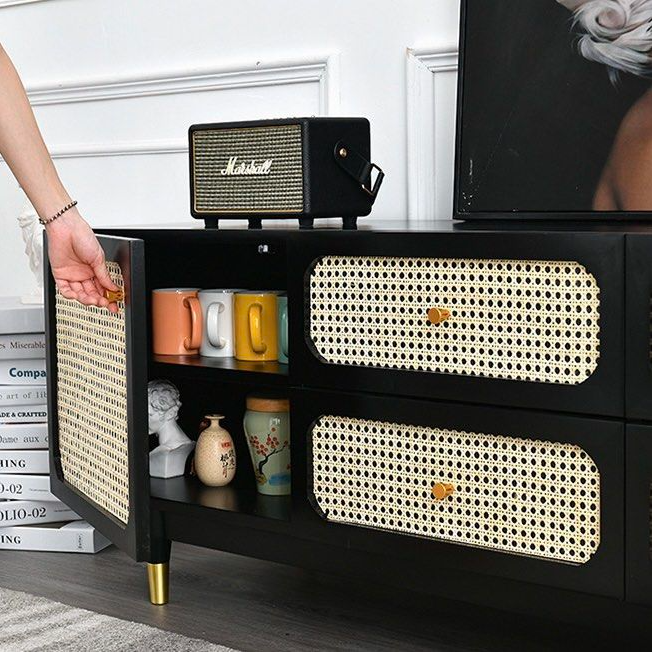 TIVOR Modern Rattan TV Console - Radical Homes Singapore