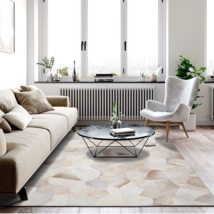 HURIN Modern Cowhide Rug - Radical Homes Singapore