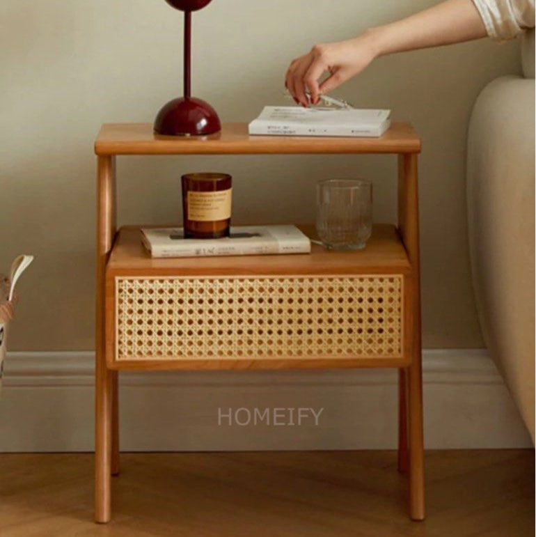 TREVANO Solid Wood Nightstand - Cassa Haus Singapore