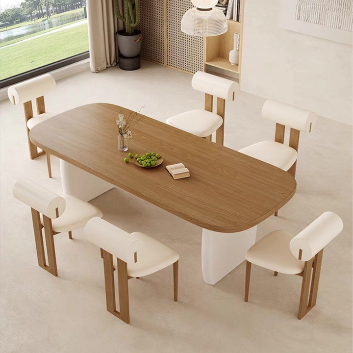 MIROKO Japandi Solid Wood Dining Table - Radical Homes Singapore