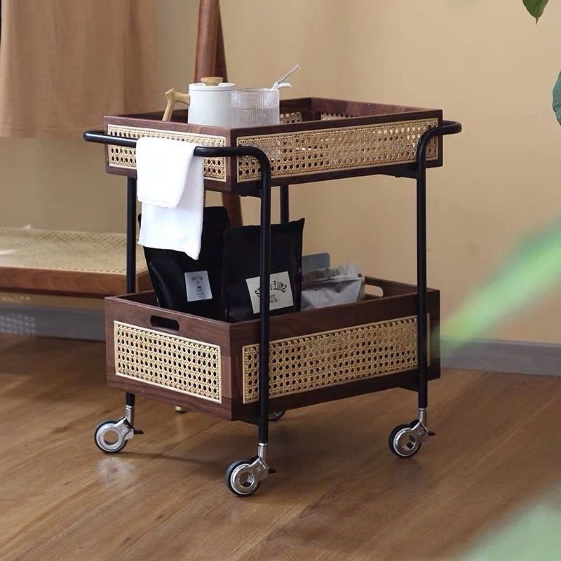 SINCER Rattan Bar Cart - Radical Homes Singapore