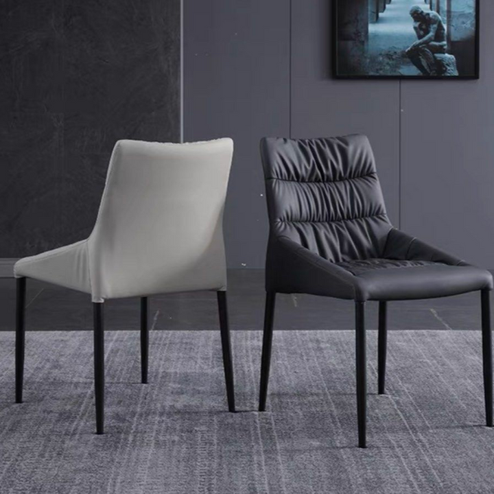 OWEN Modern Leather Dining Chair - Radical Homes Singapore