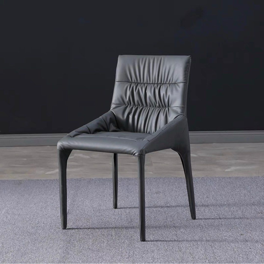 OWEN Modern Leather Dining Chair - Radical Homes Singapore