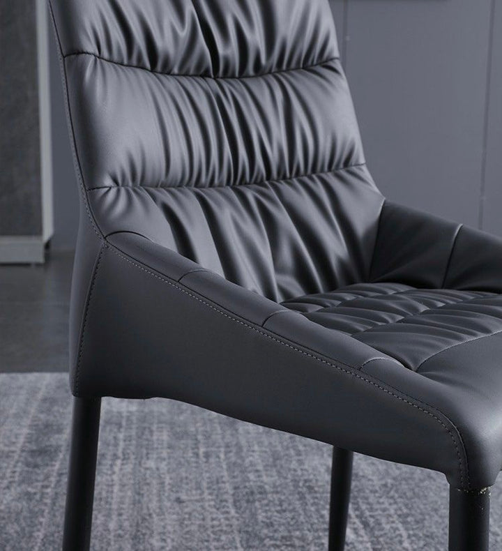 OWEN Modern Leather Dining Chair - Radical Homes Singapore