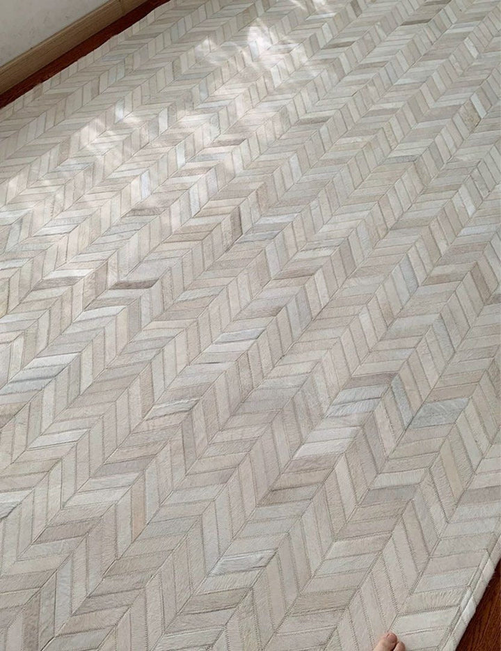RABASTAN Modern Cowhide Leather Rug - Radical Homes Singapore