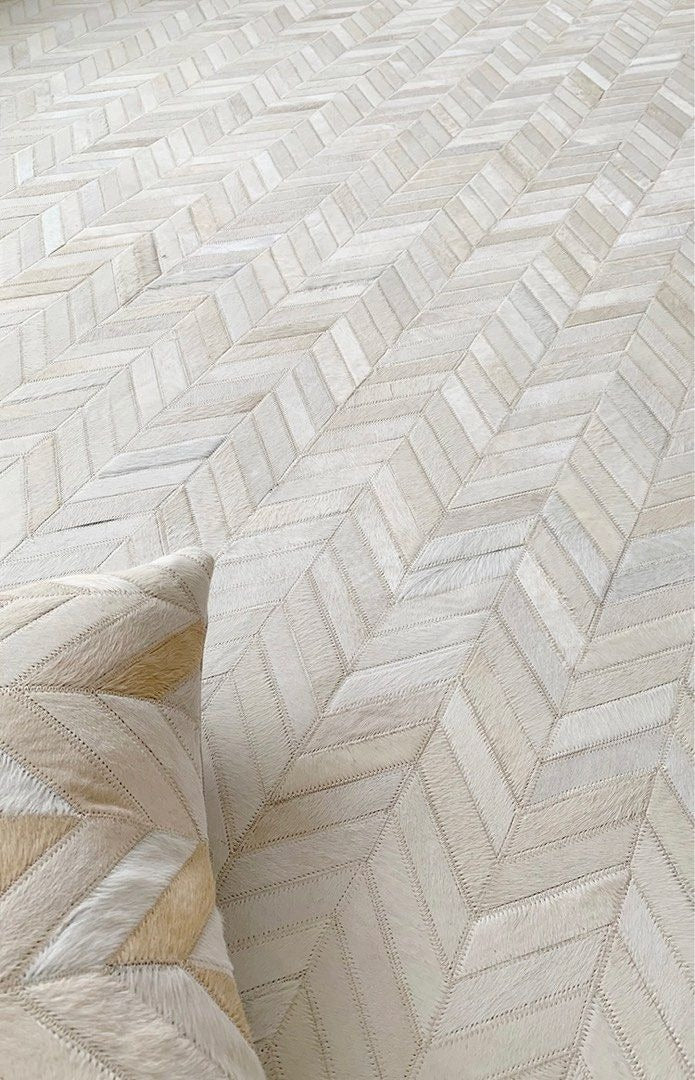 RABASTAN Modern Cowhide Leather Rug - Radical Homes Singapore