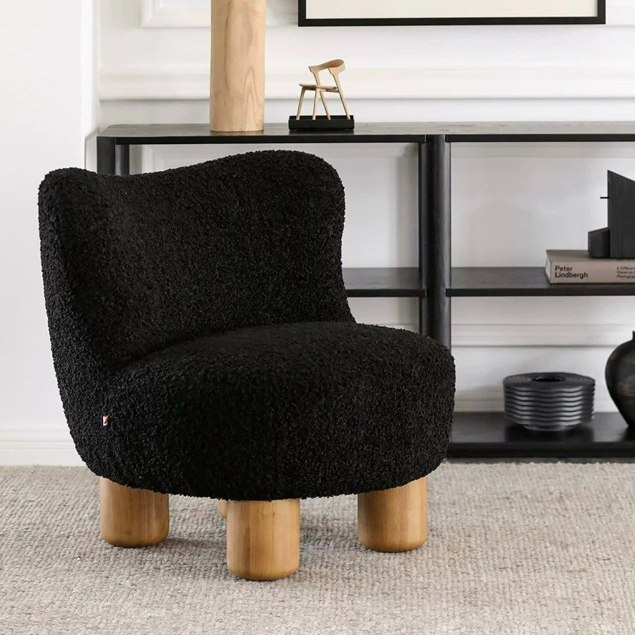 JULIA Japandi Boucle Lounge Chair - Radical Homes Singapore