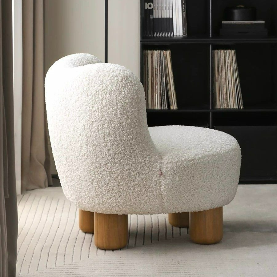 JULIA Japandi Boucle Lounge Chair - Radical Homes Singapore