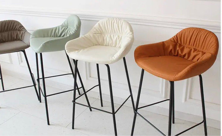 LASTE Modern Leather Bar Stool - Radical Homes Singapore