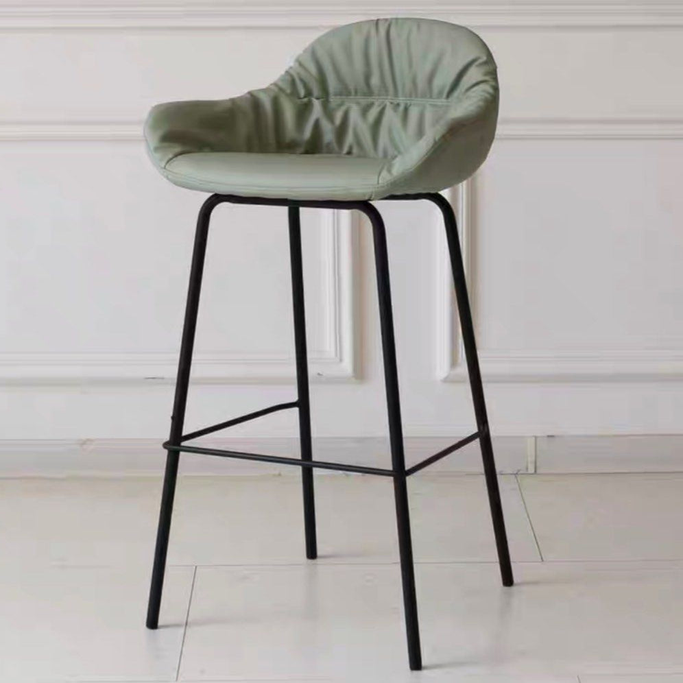 LASTE Modern Leather Bar Stool - Radical Homes Singapore
