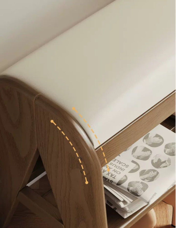 ROVELLE Modern Leather Bench - Cassa Haus Singapore