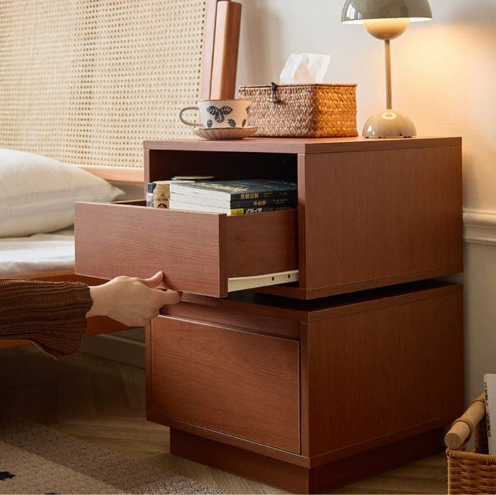 GALE Japandi Rotatable Bedside Table - Radical Homes Singapore