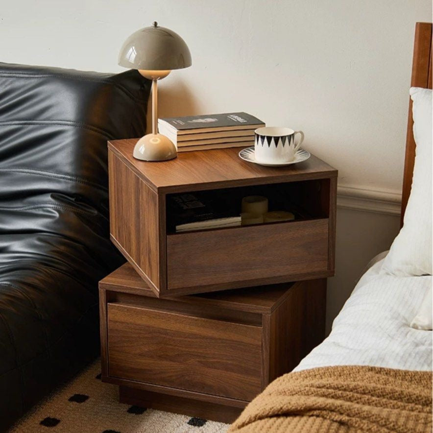 GALE Japandi Rotatable Bedside Table - Radical Homes Singapore