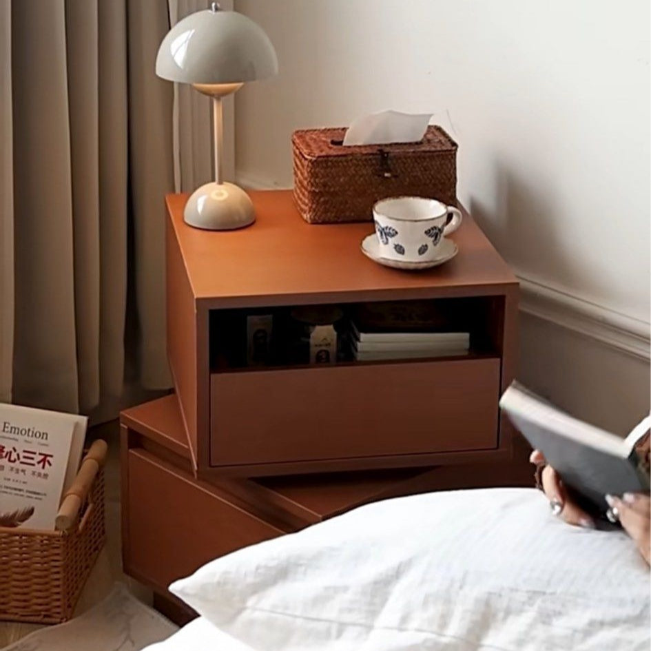 GALE Japandi Rotatable Bedside Table - Radical Homes Singapore