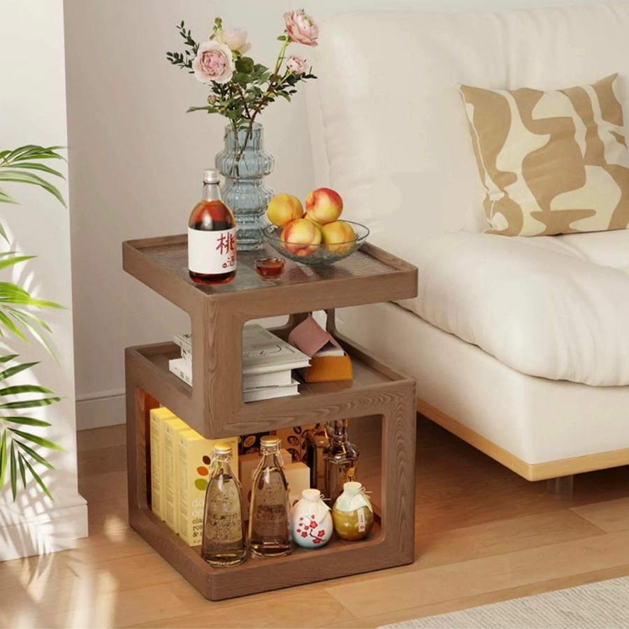 IVANA Modern Solid Wood Side Table - Radical Homes Singapore