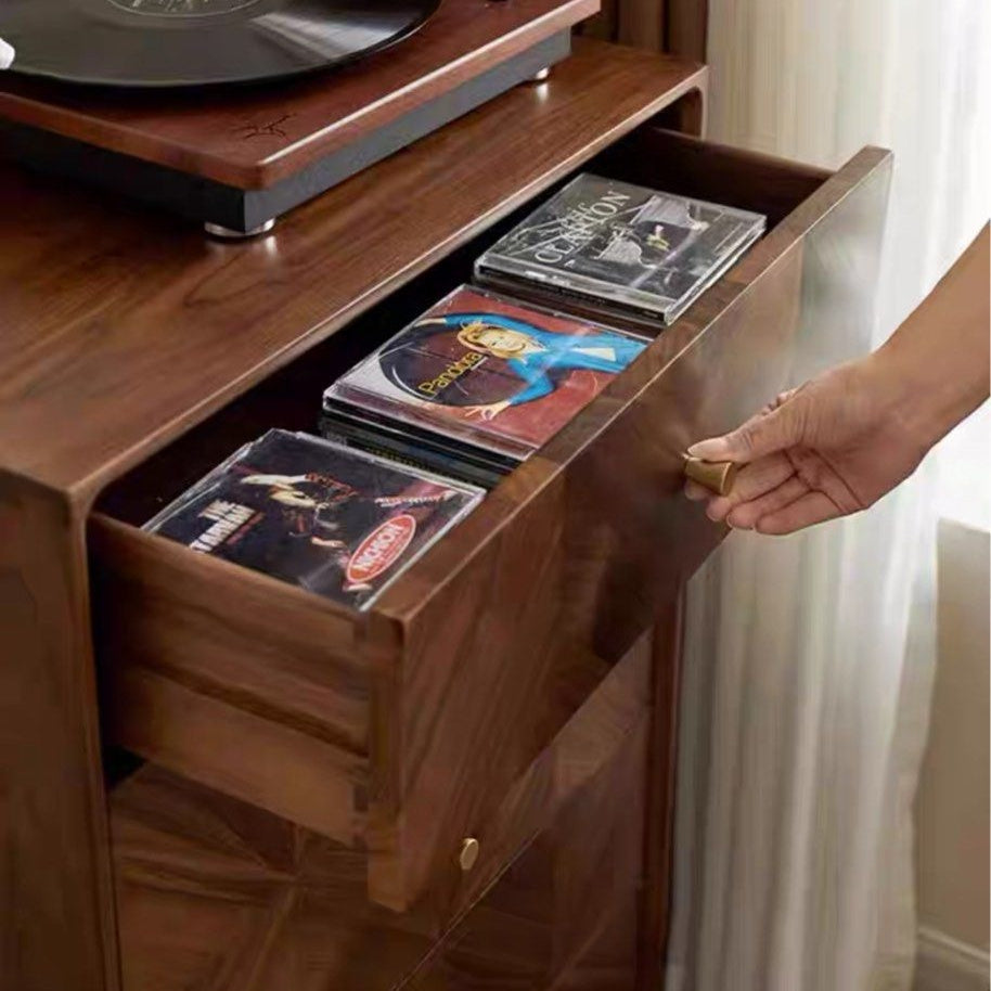 FELIXINA Walnut Wood Chest Of Drawers - Radical Homes Singapore