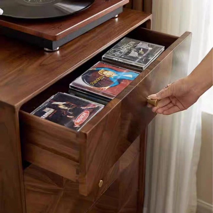 FELIXINA Walnut Wood Chest Of Drawers - Radical Homes Singapore