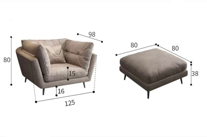 ROVELA Modern Leathaire Sofa - Radical Homes Singapore