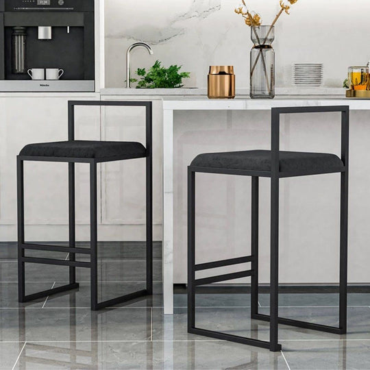 AUREVYN Modern Velvet Bar Stool - Cassa Haus Singapore